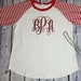 ADULT Ruffle Raglan Shirts 3/4