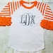 Stripe Icing Ruffle Raglan Shirts- Multiple Colors Monogramable Stripe ...