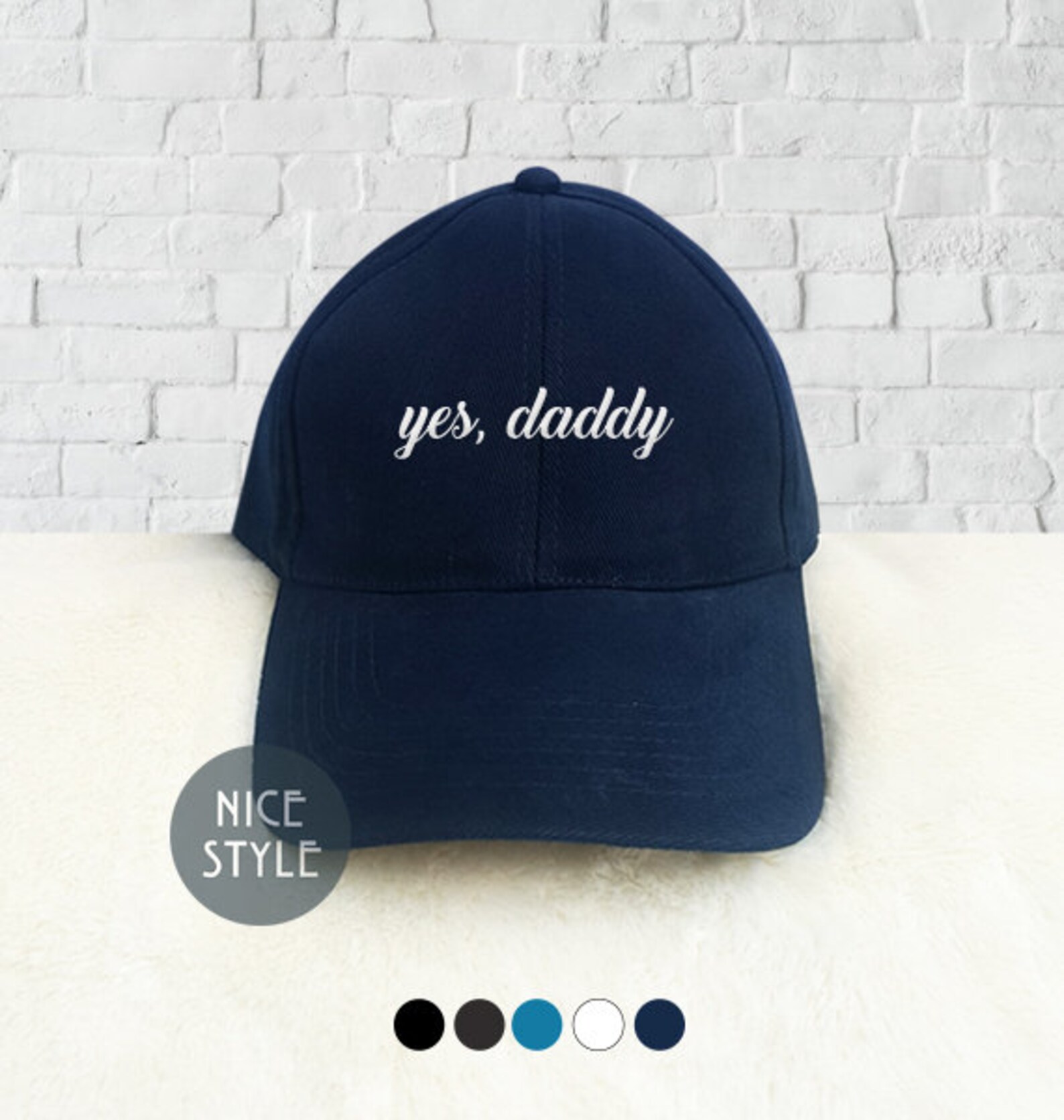 Yes daddy Dad Hat Embroidered Baseball Cap Low Profile Custom Etsy