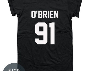 O'BRIEN 91 T-shirt Dylan O'Brien Shirt Unisex O'Brien91 Tee Top Number Clothing