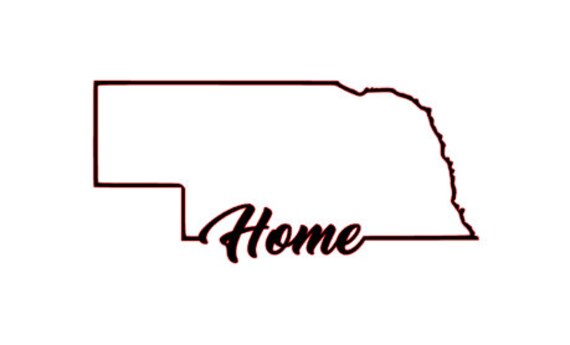 Download Nebraska Home Outline Vinyl Decal | Etsy