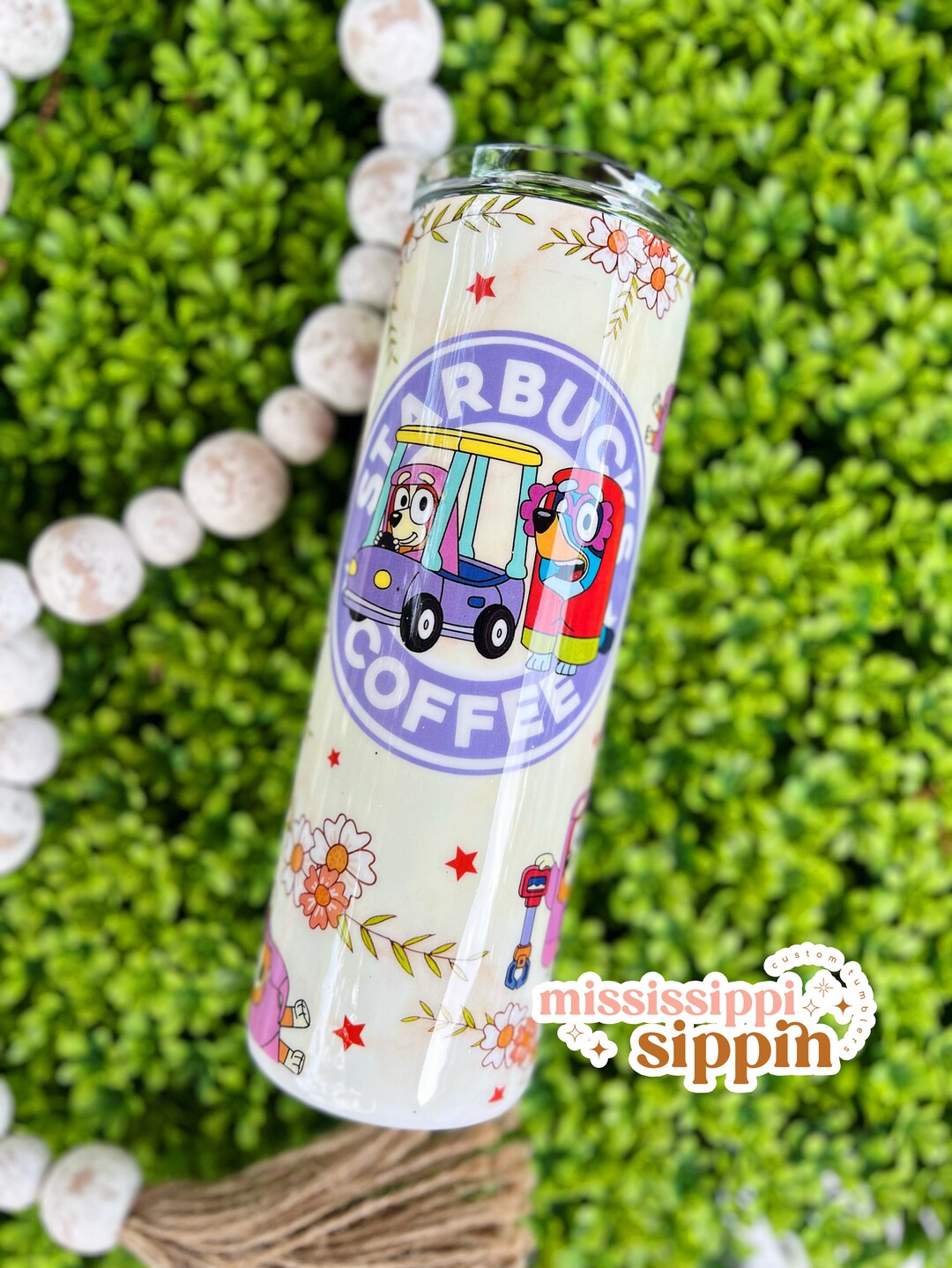 20 Oz Bluey Starbucks Epoxy Tumbler Etsy