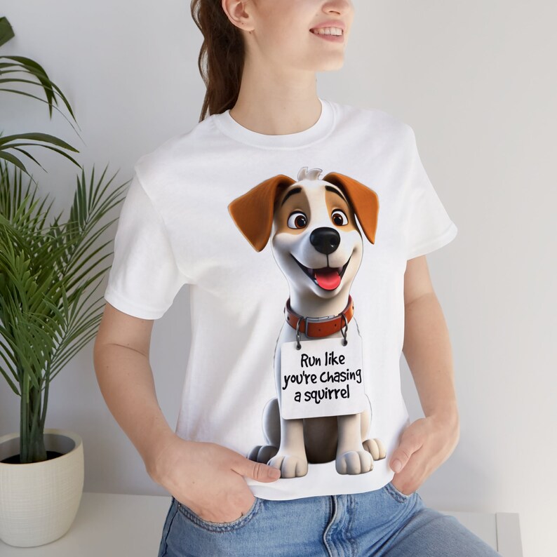 Funny Runners Dog Wearing a Sign Which Reads run Like You're Chasing a