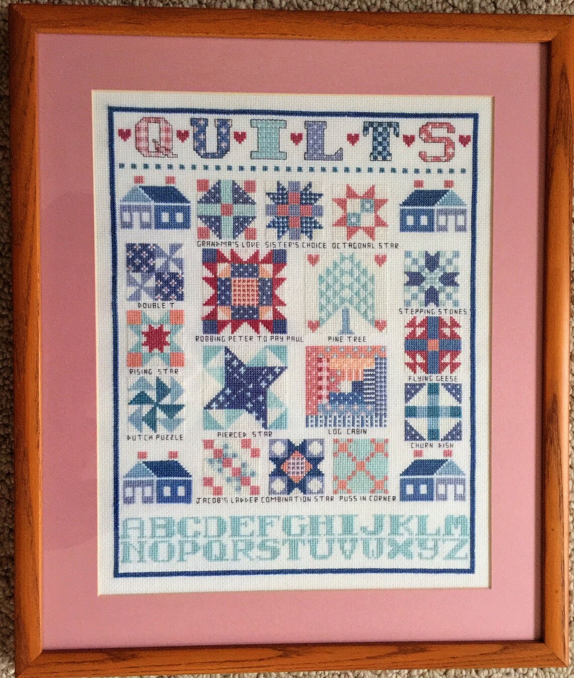 Lovely counted cross stitch of quilt patterns professionally Etsy