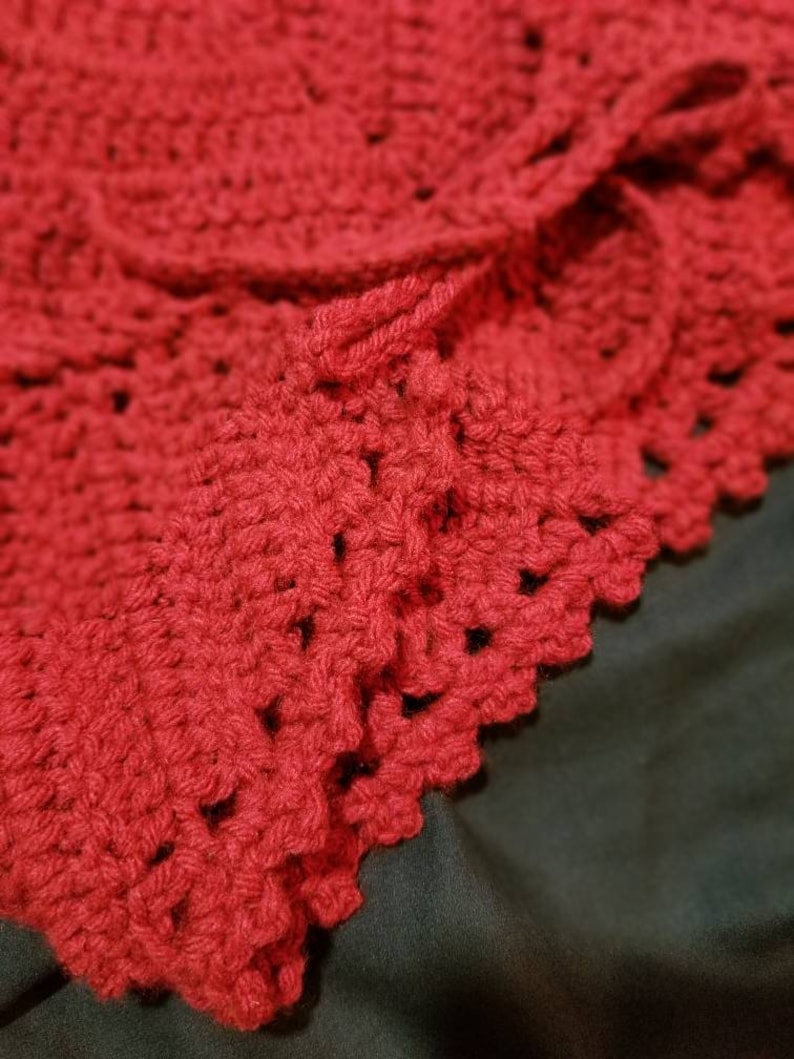 Red Crochet Halter Crop Top