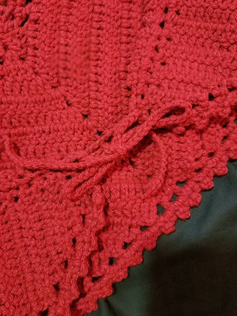 Red Crochet Halter Crop Top