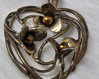 Hagit Gorali 925 Israel Sterling Silver Floral Pendant