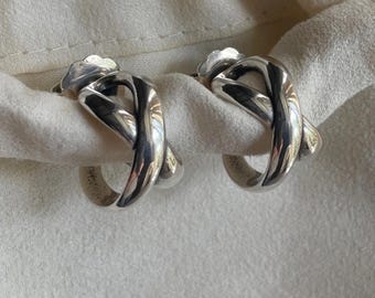 Retired James Avery Sterling Silver Infinity Hoop Earrings