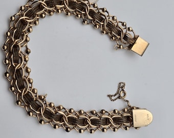 Vtg Eton 1/20 12K Gold-Filled Bracelet –32g Bold Mid-Century