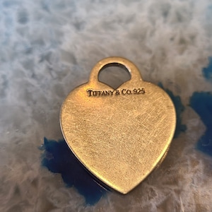 Tiffany Customized Medium Heart Pendant/charm, 21mm Wide