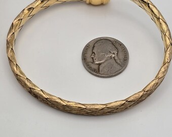 ITALY Sterling Silver Bracelet 7.5 Inch Cuff Bangle