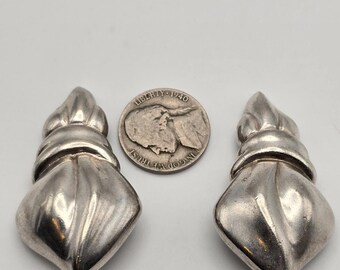 Pendientes grandes vintage de plata Givenchy