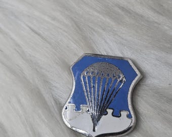 Vintage N.S. Meyer Sterling Silver Airborne Parachute Pin