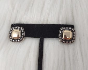 Boucles d'oreilles James Avery en or 14 carats et argent sterling, modèle retiré de la vente