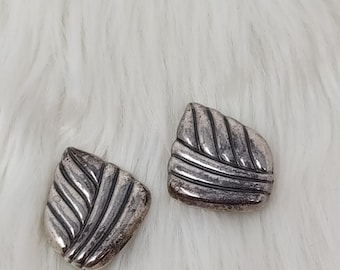 James Avery Retired Sterling Leaf Wing Clip On Earrings HTF
