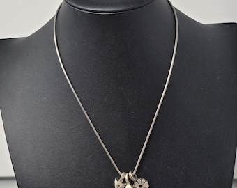 Vintage Lisa Jenks 925 3-Charm Modernist Tribal Necklace 17"