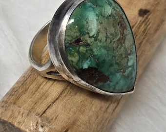Herbert Tsosie Royston Turquoise Ring Sz 6 Sterling