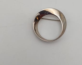 James Avery Mobius Twist Circle Brooch 925 Retired