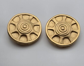 Givenchy Paris NY Gold Tone Clip-On Earrings