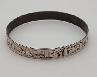 Vintage Taxco Mexican Sterling Silver Bracelet Eagle 3 Mark