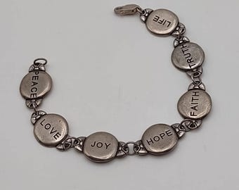 Bracelet vintage WJ Waldeck Johnson en argent sterling, inspiré par WJ Waldeck Johnson