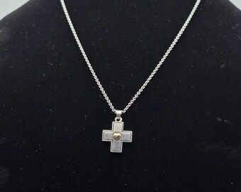 Cadena con colgante "Corazón de Oro" de James Avery (modelo descatalogado), oro de 14k + plata de ley 925.