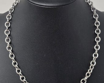 Judith Ripka Sterling Link Necklace 19.5 In Magnetic Clasp