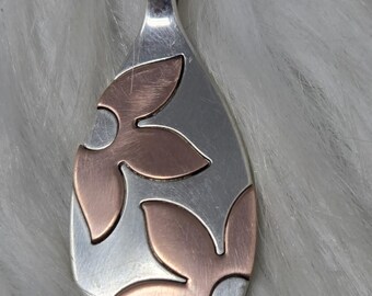 Retired James Avery 925 Sterling Copper Flowers Pendant