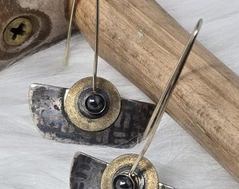 Keith Lewis Studio KLS Sterling Kinetic Modern Earrings