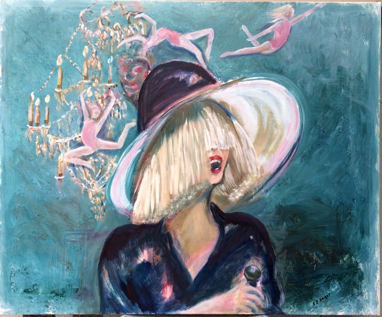 Sia Chandelier portrait | Etsy