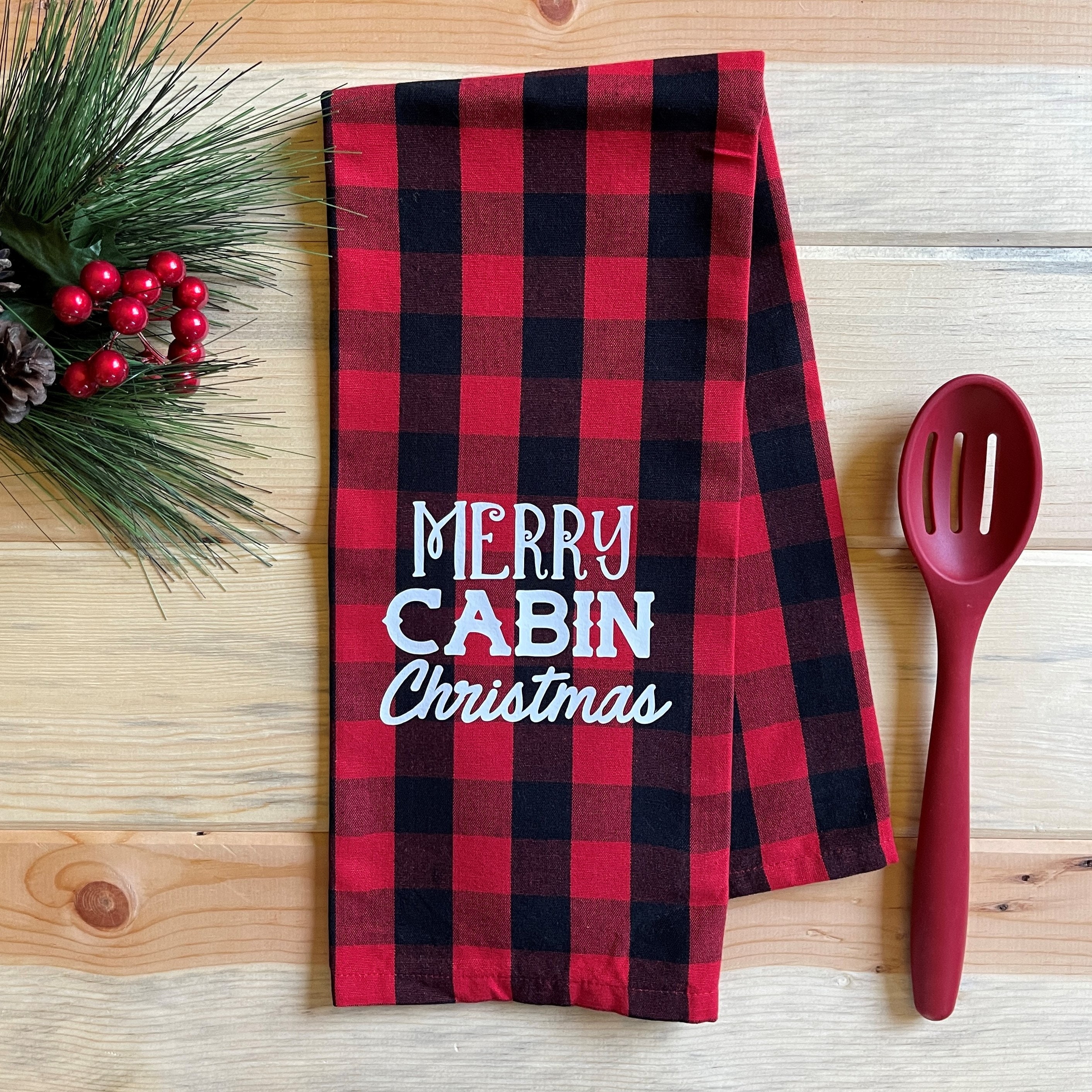 Christmas Kitchen Towels Buffalo Check Plaid Dish Towels Winter Snowflake  Truck Hand Towels Farmhouse Tea Towels Christmas Decorations for Kitchen  Xmas Gift Christmas kitchen decor winter decor