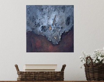 Getextureerde abstracte schilderkunst, kleine abstracte kunst voor kantoor, 50e verjaardagscadeau voor vrouwen, kleine ruimte decor, nieuw appartement cadeau voor mannen