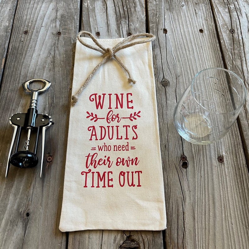 Funny Wine Bottle Bag Sassy Wine Gift Bag Wine Lover Gift Etsy