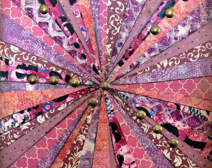 Mixed Media Wall Decor Original Canvas sunburst Etsy