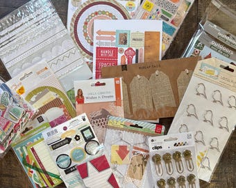 Craft Supplies, Stickers, Clips,  Scrapbook Supplies, Die Cuts, Cards, Tags, Borders, Junk Journal Materials, Stocking Stuffer for Daughter
