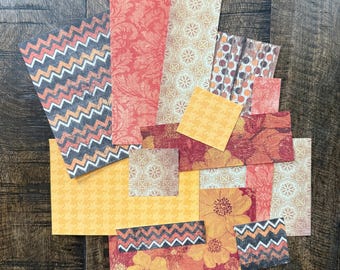 Fall Paper Pack for Junk Journals, Scrapbook and Card Making Supplies, Craft Paper Bundle , Orange Halloween Paper,
