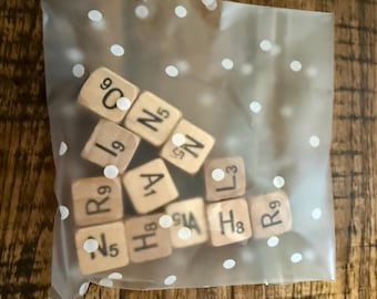 Scrabble Cubes, Mixed Media Craft Supplies, Game Pieces for Crafts, 12 Cubes, New Set, Stocking Stuffer for Game Enthusiast