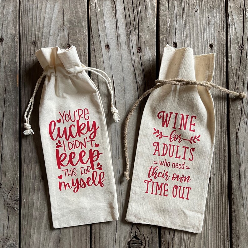 Funny Wine Bottle Bag Sassy Wine Gift Bag Wine Lover Gift Etsy