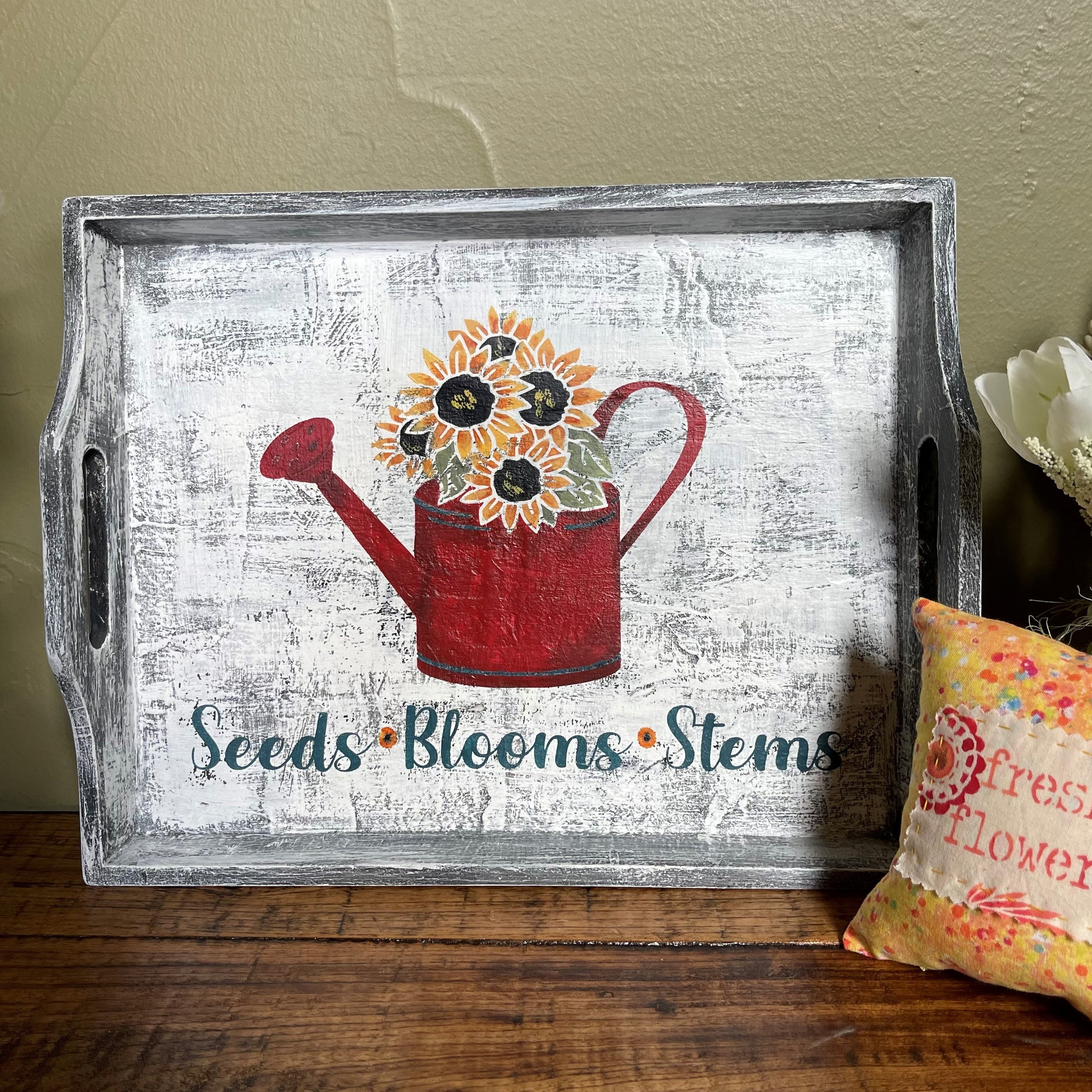 Outdoor Decorative Serving Tray for the Deck or Courtyard Etsy