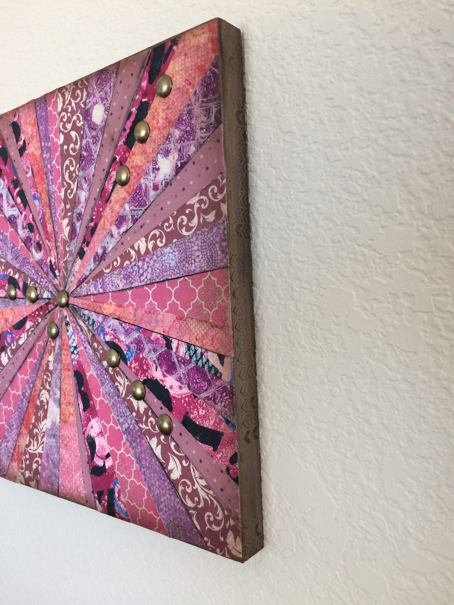 Mixed Media Wall Decor Original Canvas sunburst Etsy