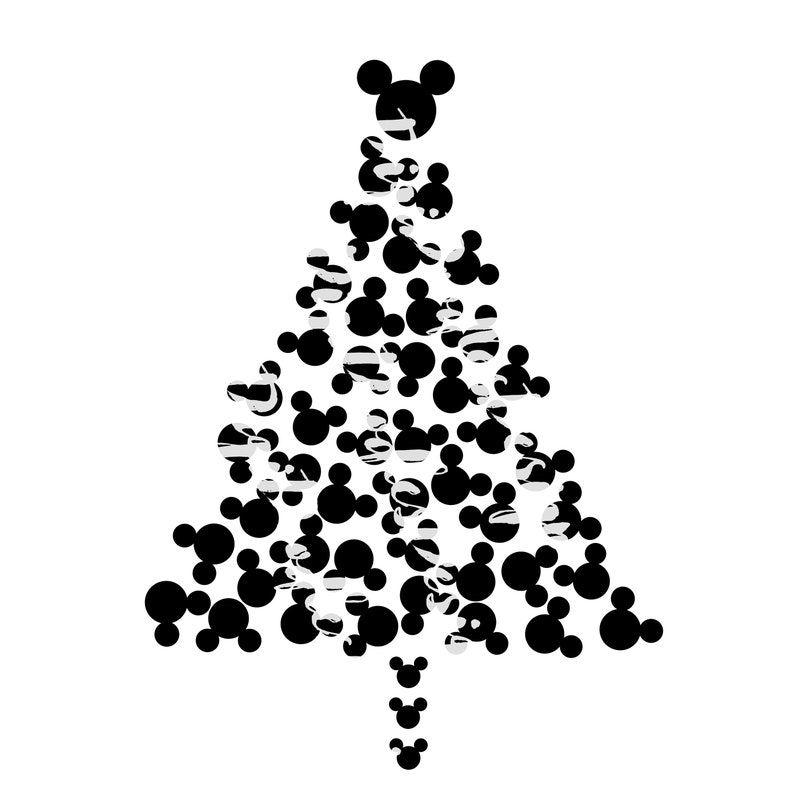 Mickey Mouse Christmas Tree Disney Digital Download SVG PNG | Etsy