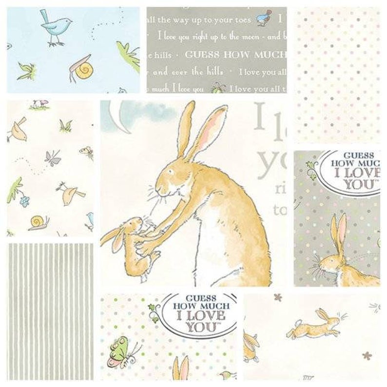 Guess how much I love you quilt baby quilt rabbit baby Etsy