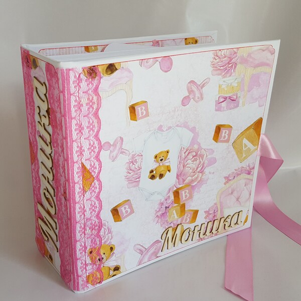 Baby-Mädchen-Album #babyalbum #babyshower #babybook #babymemoryalbum #babymemorybook #babygirlgift #babygirl #photoalbum #handmadegifts