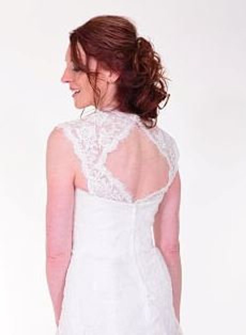 Backless Open Back Lace Appliques Straps  Wedding Dress
