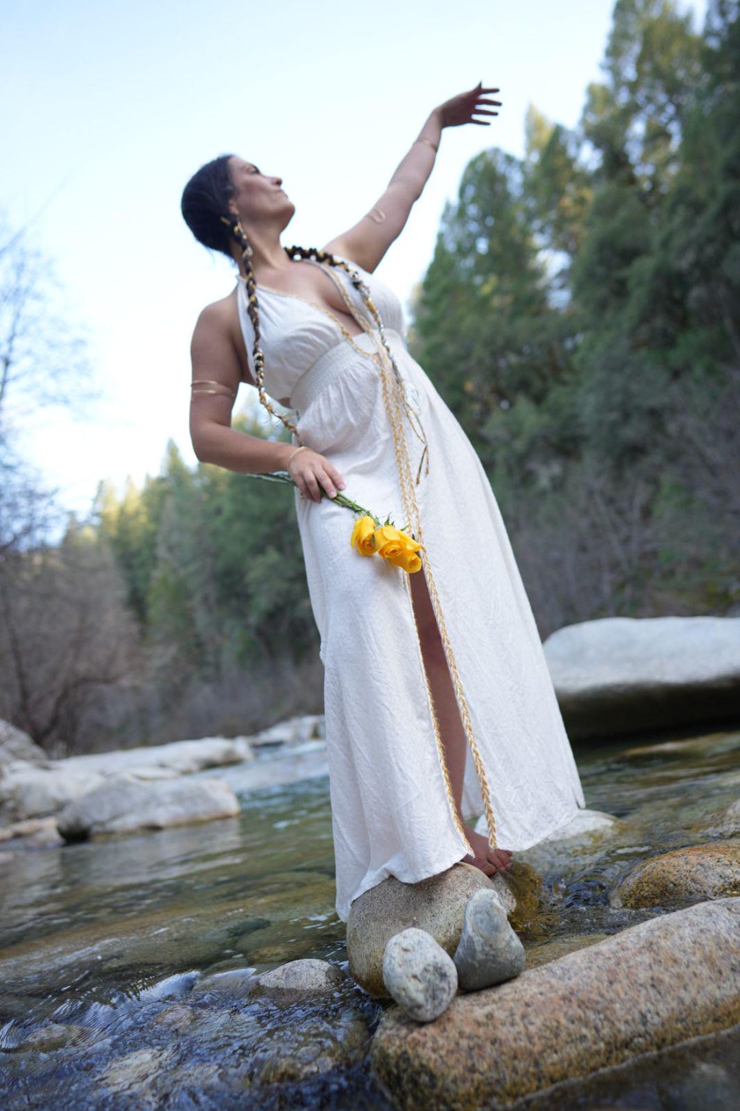 grecian backless wedding dress Grecian macrame wedding dress: Brielle