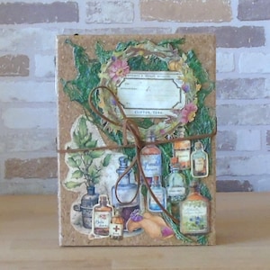 Junk Journal A5 Forest Pharmacy // Diary // Gift // Scrapbook // JunkJournal // handmade unique piece
