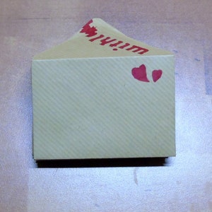 10 piccole buste con scritta rossa With Love // busta // regalo // scrapbooking // decorazione // busta