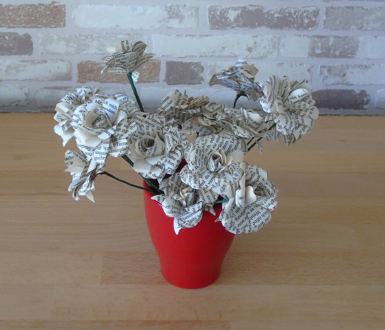 Small Rose Made From Old Book Pages // Paper Rose // Book Rose ...