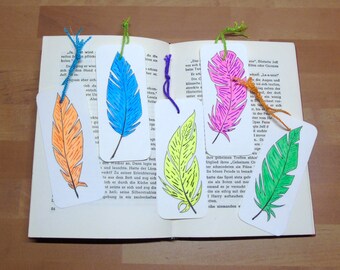 Lesezeichen Feder // Leseratte // Bookmark // Bücherwurm