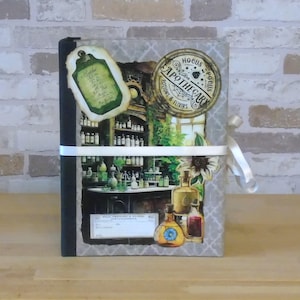 Junk Journal A5 Witch's Apothecary // Notebook // Gift // Decorated Diary // Scrapbook // Lapbook // Vintage